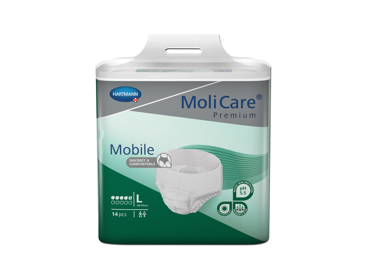 Molicare Premium Mobile 5 Drops Large Waist 100 150cm Unisex 1198ml