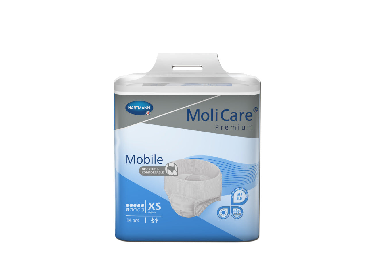 Molicare Premium Mobile 6 Drops X Small Waist 40 70cm Unisex 1361ml