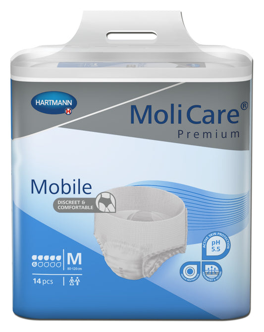 Molicare Premium Mobile 6 Drops Medium Waist 80 120cm Unisex 1662 Ml
